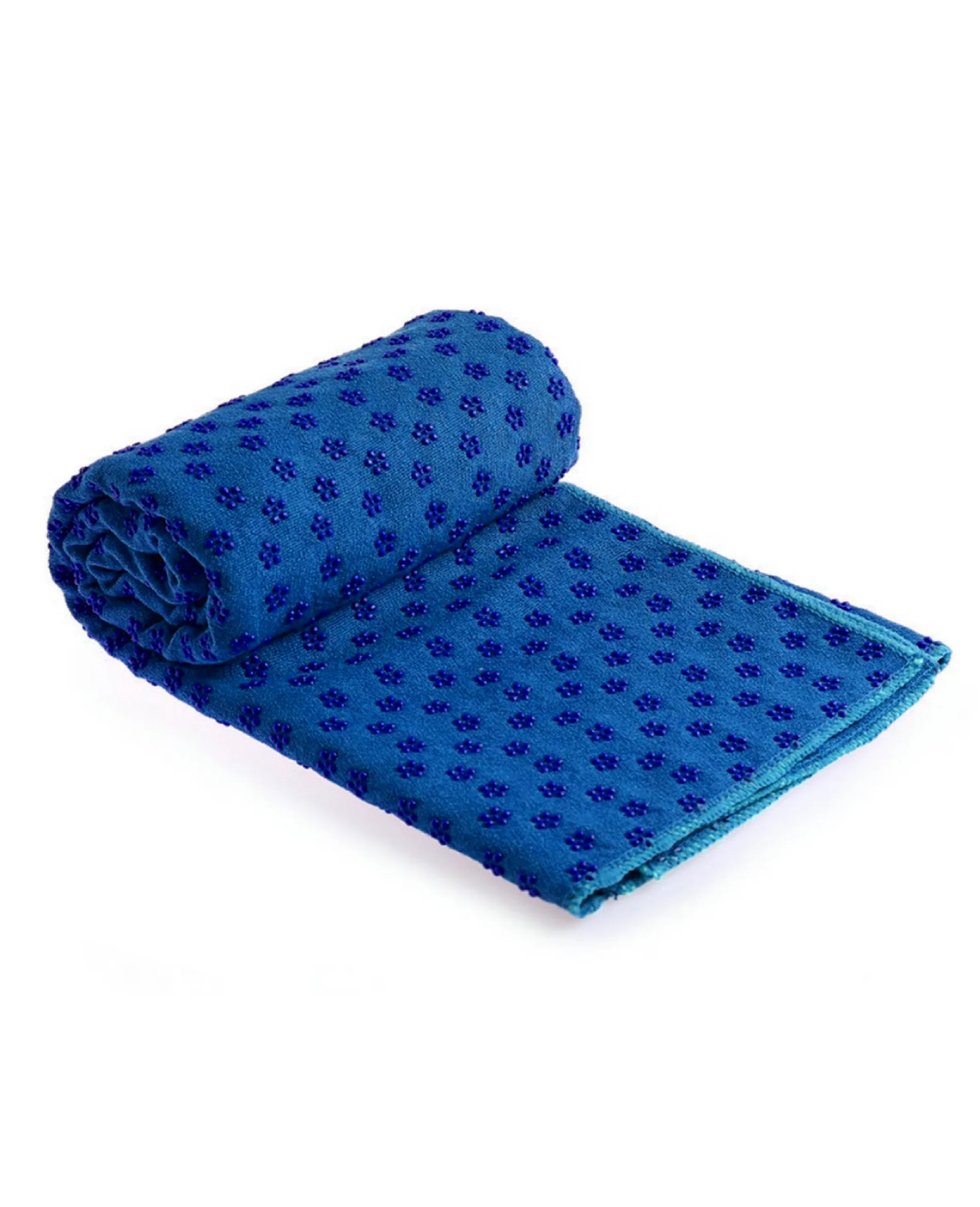 Mikrofiber ve ABS Kaymaz Tabanlı Koyu Mavi Yogatime Yoga Mat Havlusu