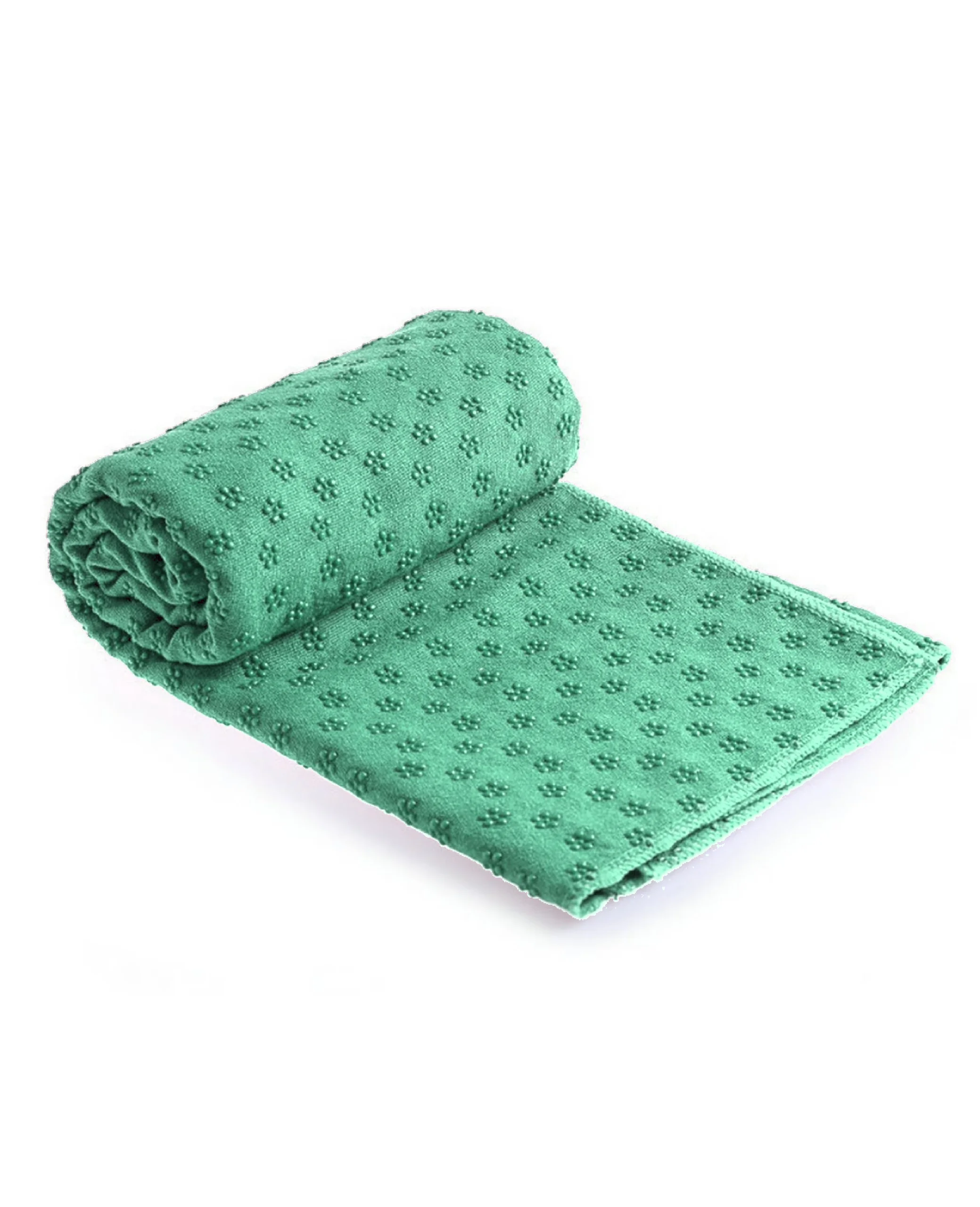 Mikrofiber ve ABS Kaymaz Tabanlı Yeşil Yogatime Yoga Mat Havlusu