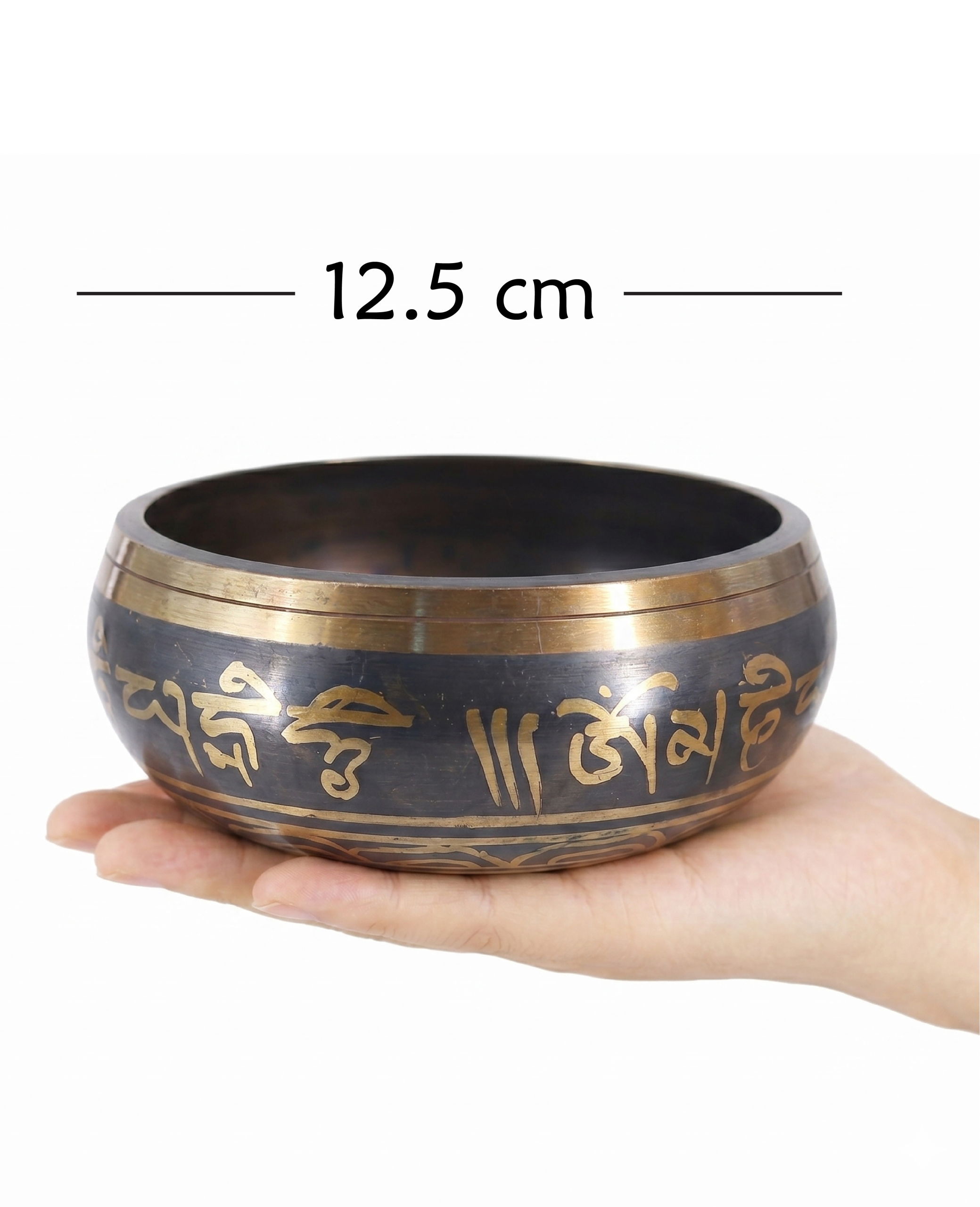 Ahşap tokmaklı bronz alaşım 12.5cm Yogatime Tibet Çanağı singing bowl