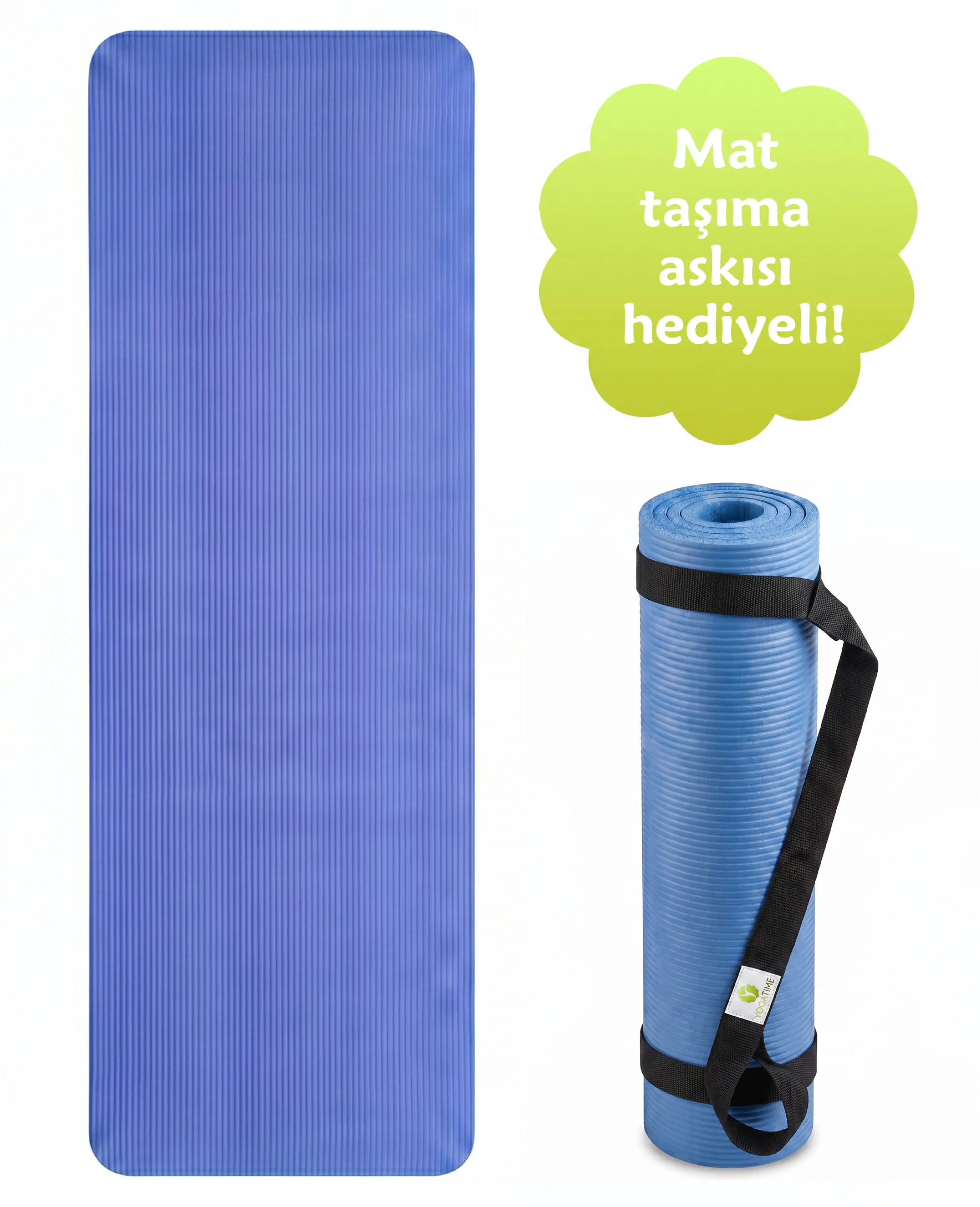 Mavi Ekstra Kalın Yogatime 10mm Pilates Matı